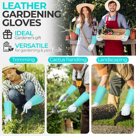 Handlandy flexible leather cuff gloves for dexterity
