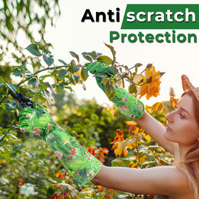HANDLANDY forearm-length gloves protect hands and forearms during thorny pruning and weeding.