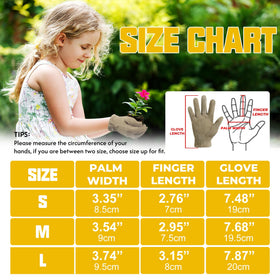 HANDLANDY kids leather gardening gloves ideal for outdoor chores and projects