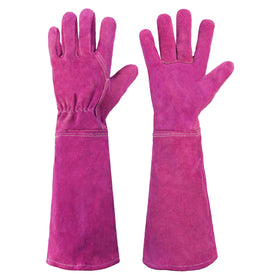 HANDLANDY ladies leather gloves with thorn-proof protection for pruning.