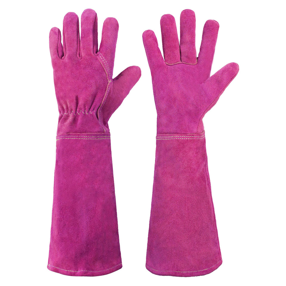 HANDLANDY ladies leather gloves with thorn-proof protection for pruning.