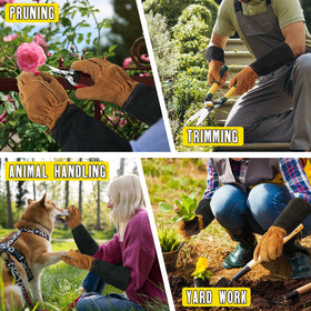 HANDLANDY large-size gloves fit men and women for versatile gardening.