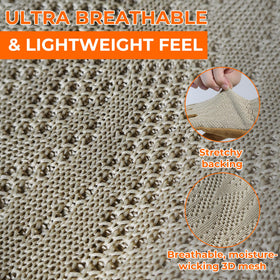 HANDLANDY leather gardening gloves close-up highlighting reinforced stitching for long-lasting durability.