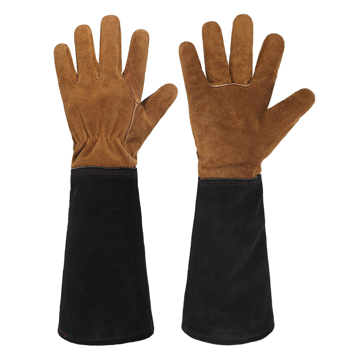 HANDLANDY leather gardening gloves ideal for rose pruning with thorn protection.