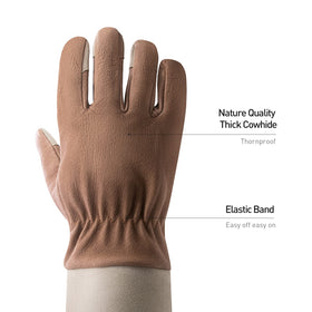 HANDLANDY leather gauntlets provide forearm protection with flexible movement