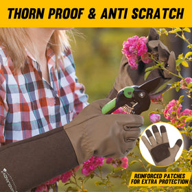 Handlandy pigskin leather gloves keep hands cool and flexible during yard work.