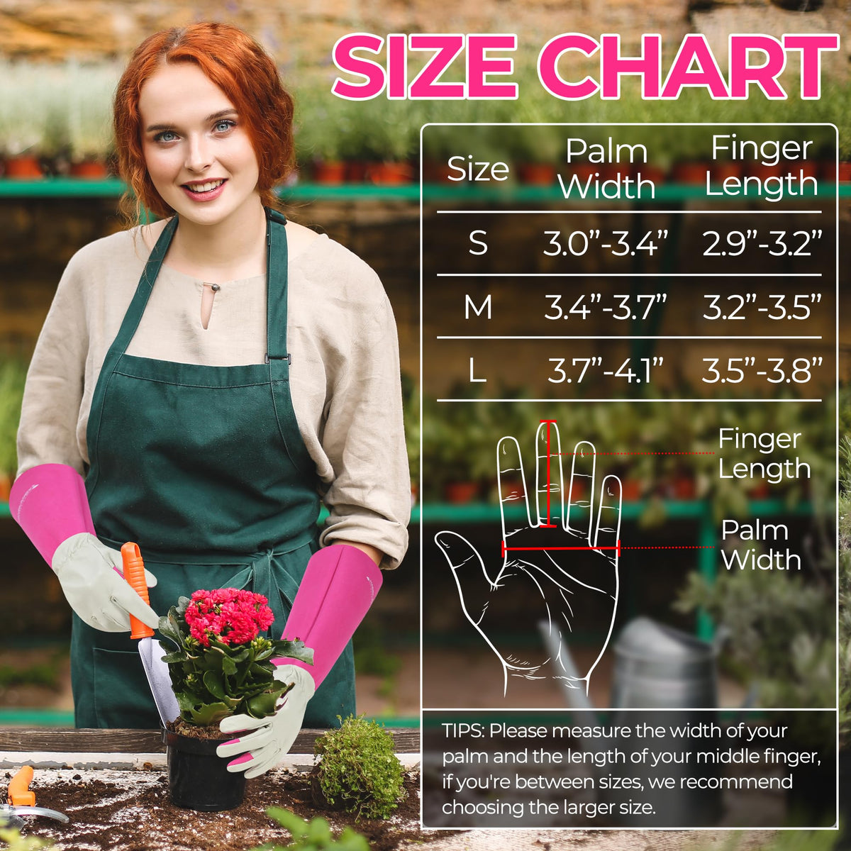 HANDLANDY rose gardening gloves keep hands cool and comfortable in hot sun and damp soil.
