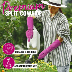 HANDLANDY rose pruning gauntlet gloves with elbow-length protection.