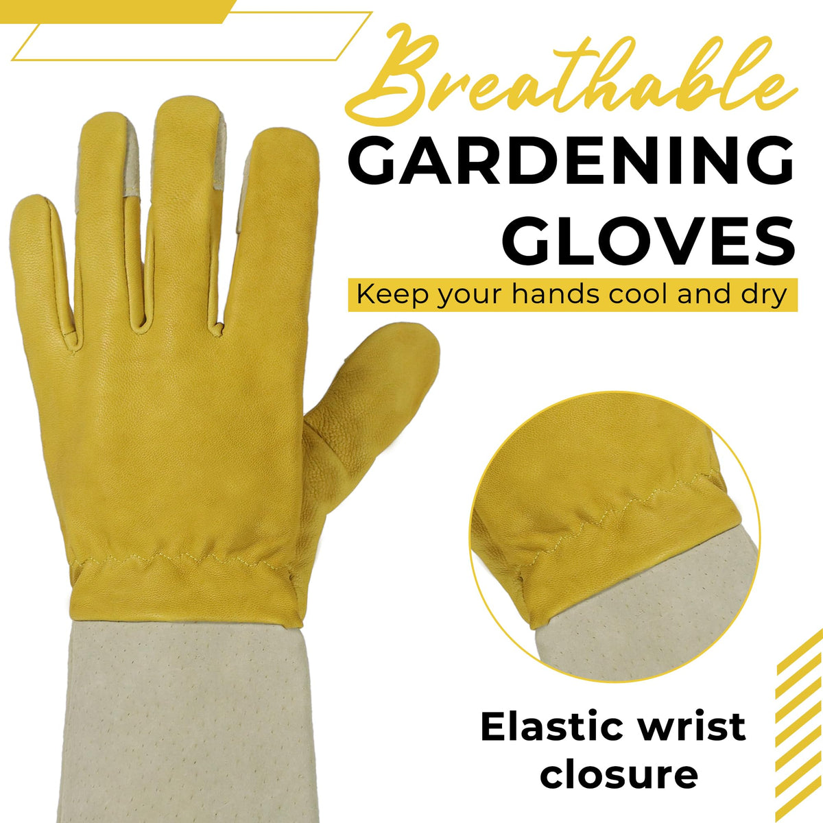 HANDLANDY Forearm-length pigskin sleeves protect arms during pruning