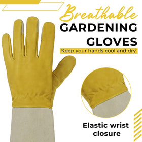 HANDLANDY Forearm-length pigskin sleeves protect arms during pruning