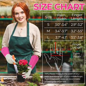 HANDLANDY Long gauntlet gloves offer comfortable, protective gardening sessions.