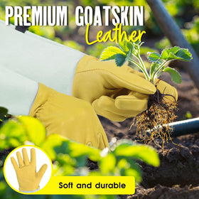 HANDLANDY Rose Pruning Gloves demonstrate thorn-proof protection during pruning.