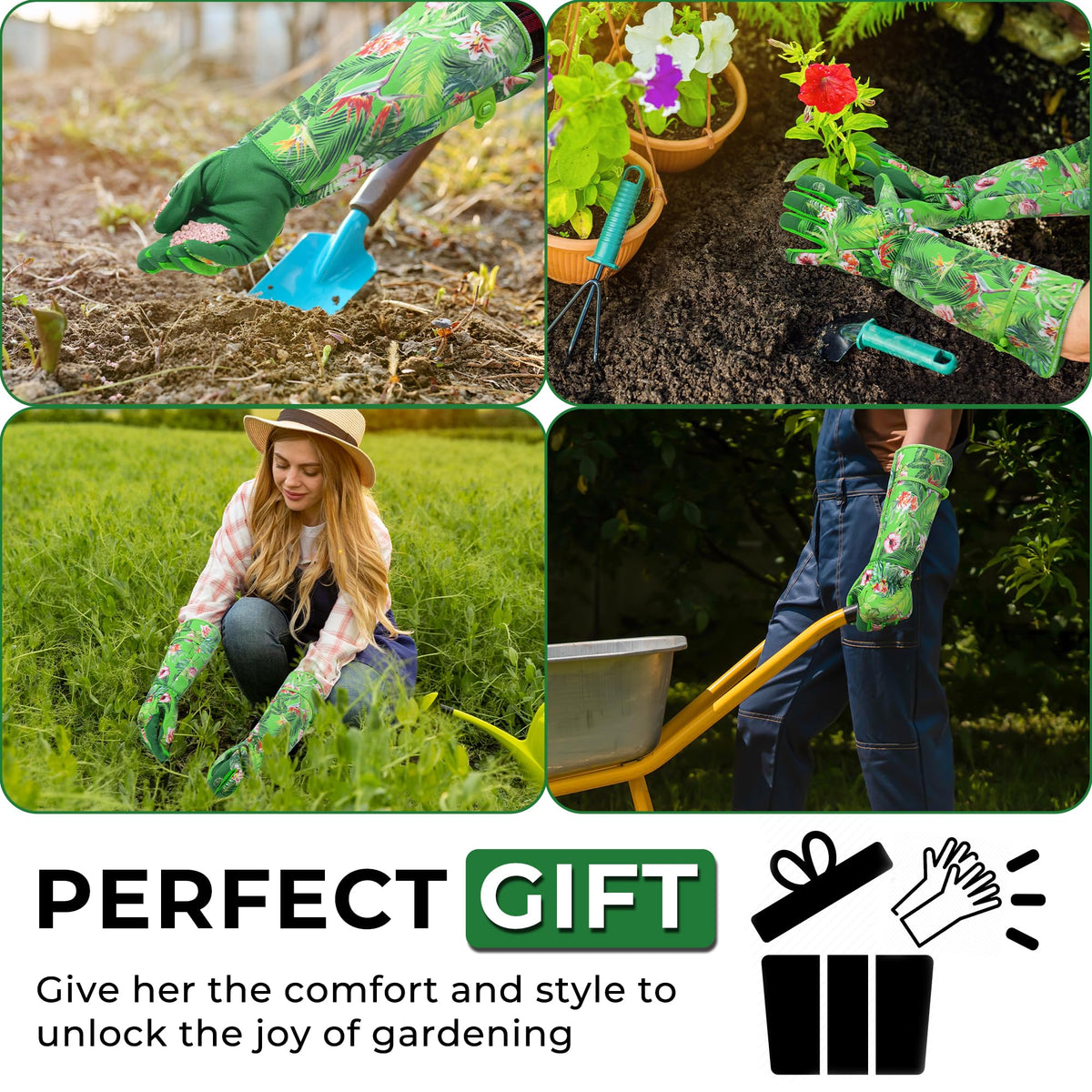 HANDLANDY slip-on wrist closure ensures snug, easy wear while keeping dirt out.