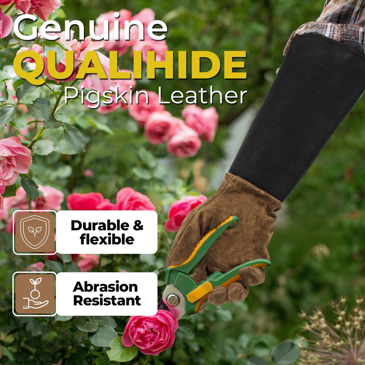 HANDLANDY thorn-proof gardening gloves offer breathable protection for thorny plants