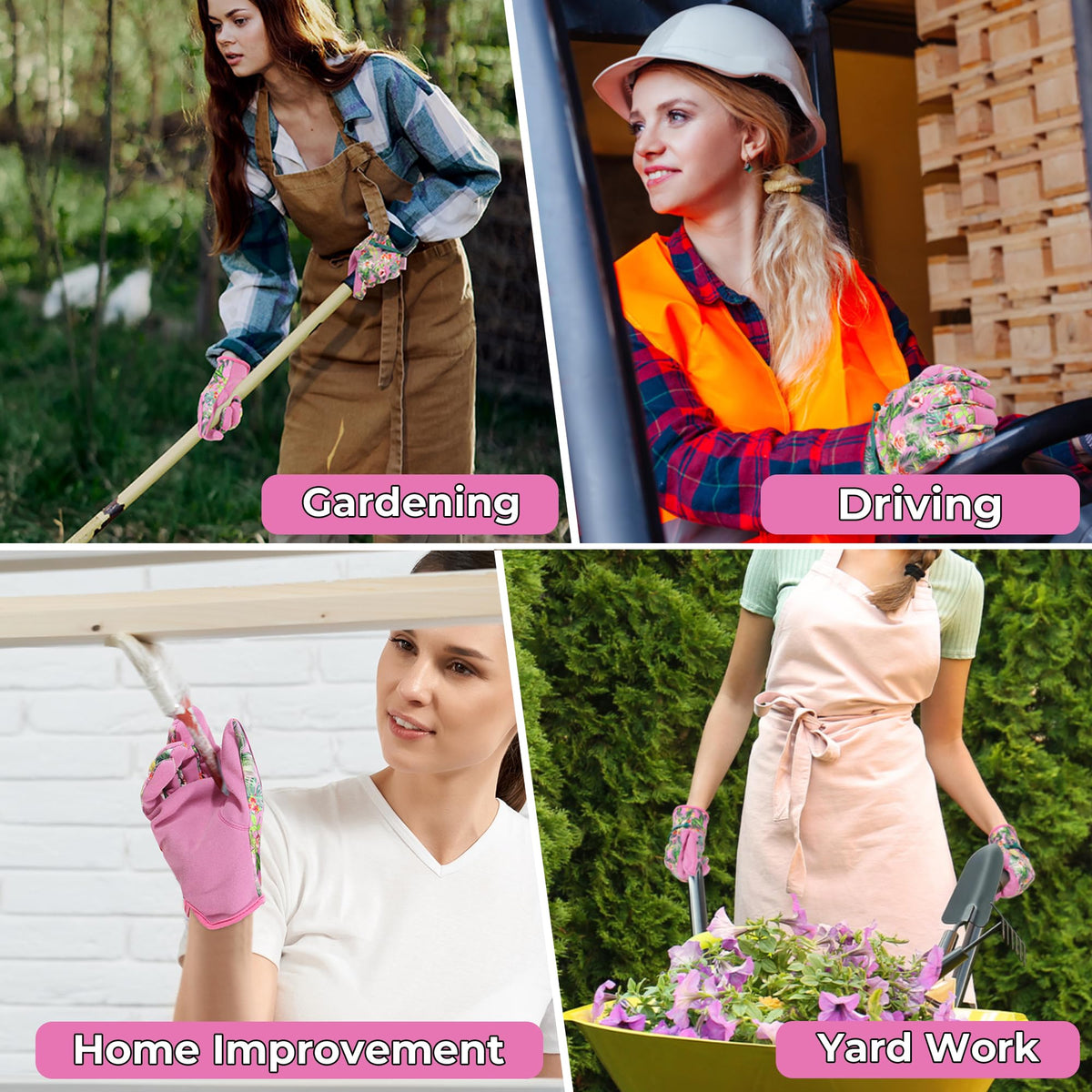 HANDLANDY gloves versatile for gardening, driving, and DIY tasks.