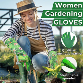 HANDLANDY breathable-back gardening gloves offer comfort during long weeding sessions.