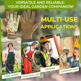 Handlandy gloves support precise handling for delicate plants and tool use.