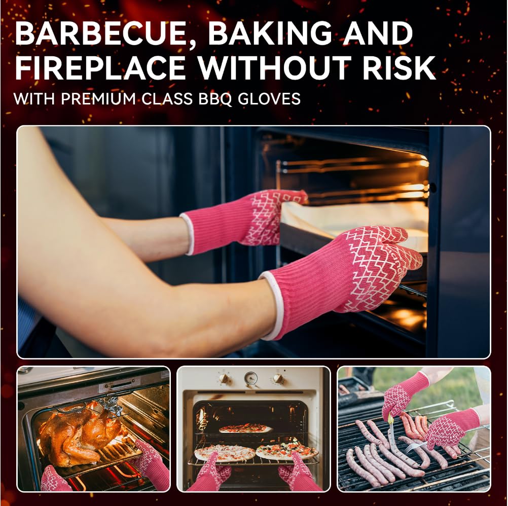 Fingered design of HandLove gloves improves grip and control while turning pans.