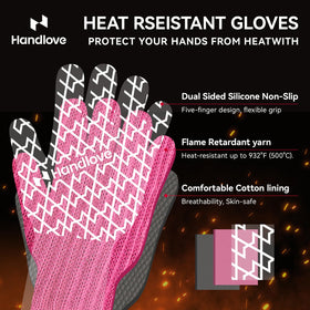 HandLove three-layer aramid glove construction offering heat resistance and flexibility.