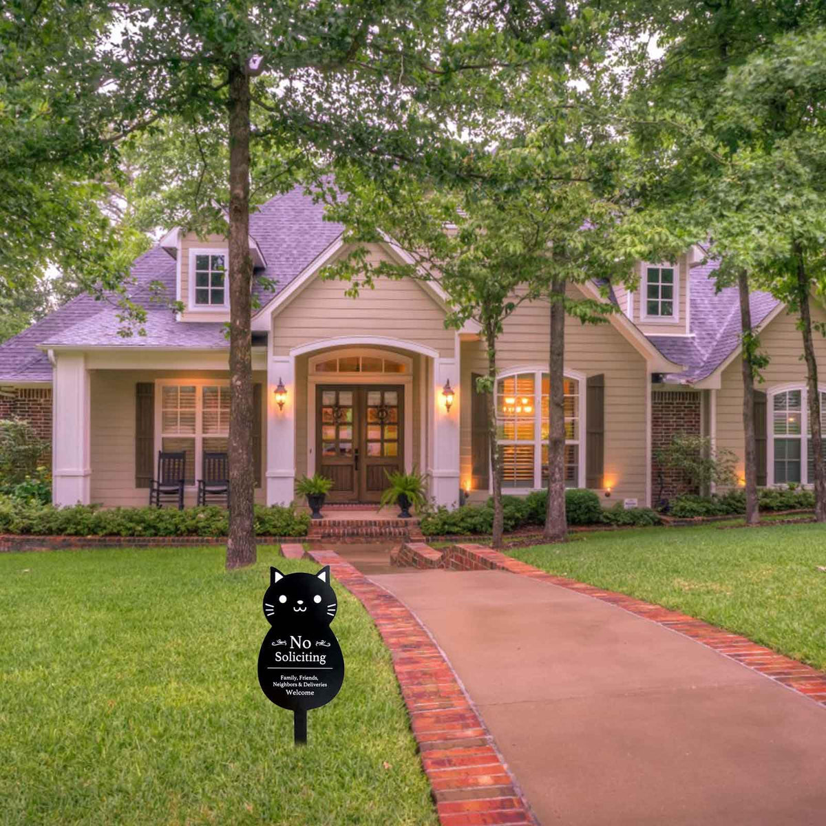 Handook no soliciting sign suits homes and businesses for friendly boundaries.