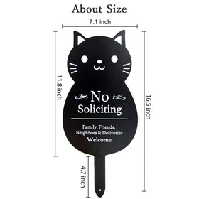 Handook ground stake sign easily inserts into soil for quick setup.