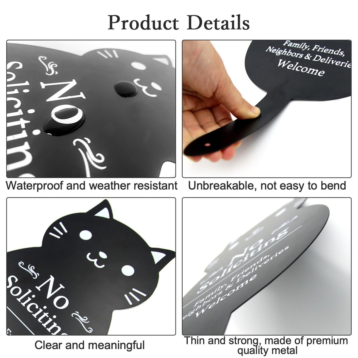 Handook metal sign for front door delivers durable, weather-ready porch decor.