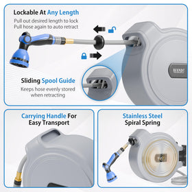 HANDT 180° swivel mount enables flexible placement.