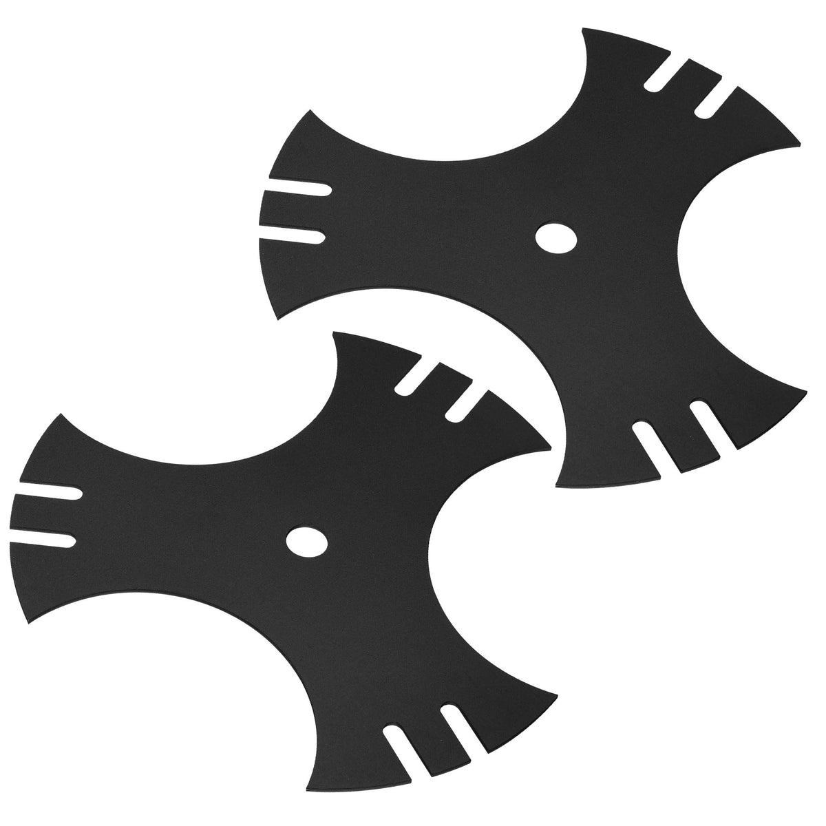HandyTek 2-pack edger blades close-up showing the 3-side star tips for clean cuts