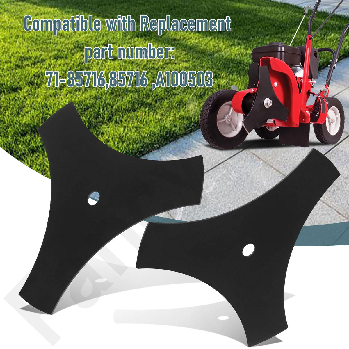 HandyTek durable edger blade resists wear during dense weed edging and gravel contact.