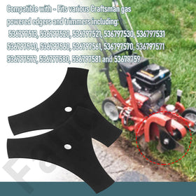 HandyTek easy-install edger blade supports fast setup on Craftsman models.