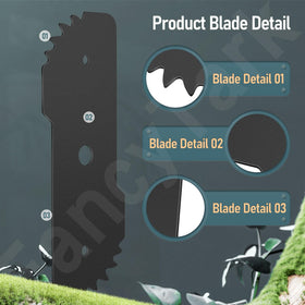 HandyTek EB-007 blade installed on LE750 for quick lawn edging.