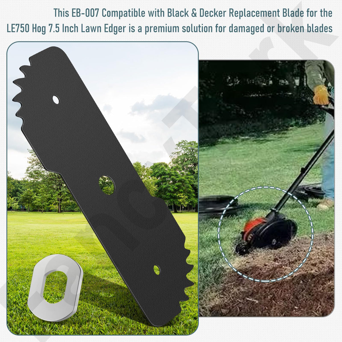 HandyTek EB-007 blade for LE760 provides durable yard edging.