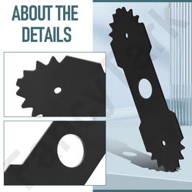 HandyTek edger blade with 1-inch center hole shown fitting Ryobi models.