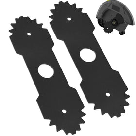 HandyTek edger blades 2-pack with 1-inch center hole for durable lawn edging.