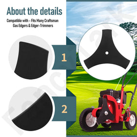 HandyTek high-carbon steel edger blade delivers durable performance against weeds.