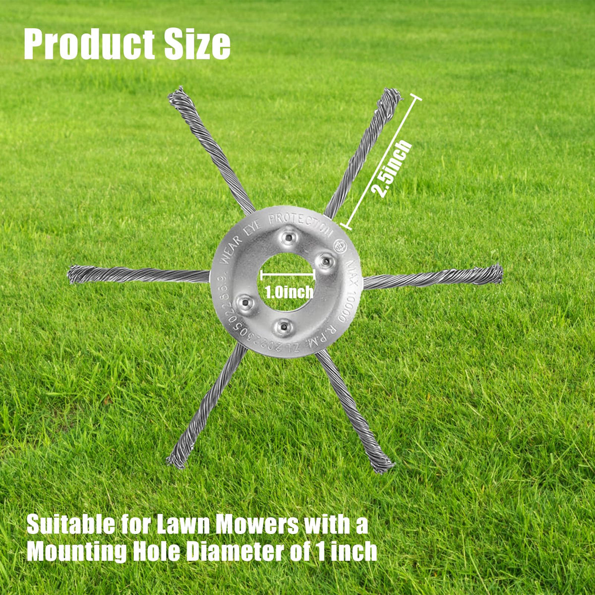 Universal 1-inch hole fit shown for quick compatibility with major brands.
