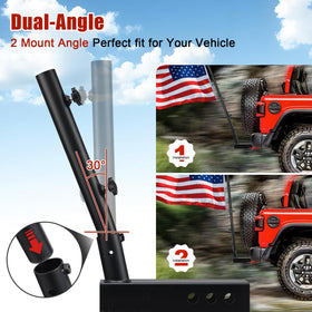 HangMaicome 2-inch hitch compatibility fits Jeeps, SUVs, trailers, and pickups.