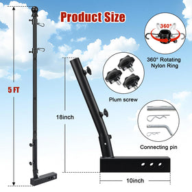 Hangmaicome compatible with 2-inch receivers for easy installation.