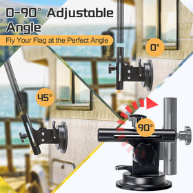 HANGMAICOME adjustable mount tilts the pole from 0 to 90 degrees