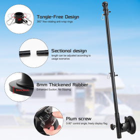 HANGMAICOME works on smooth surfaces like glass or metal