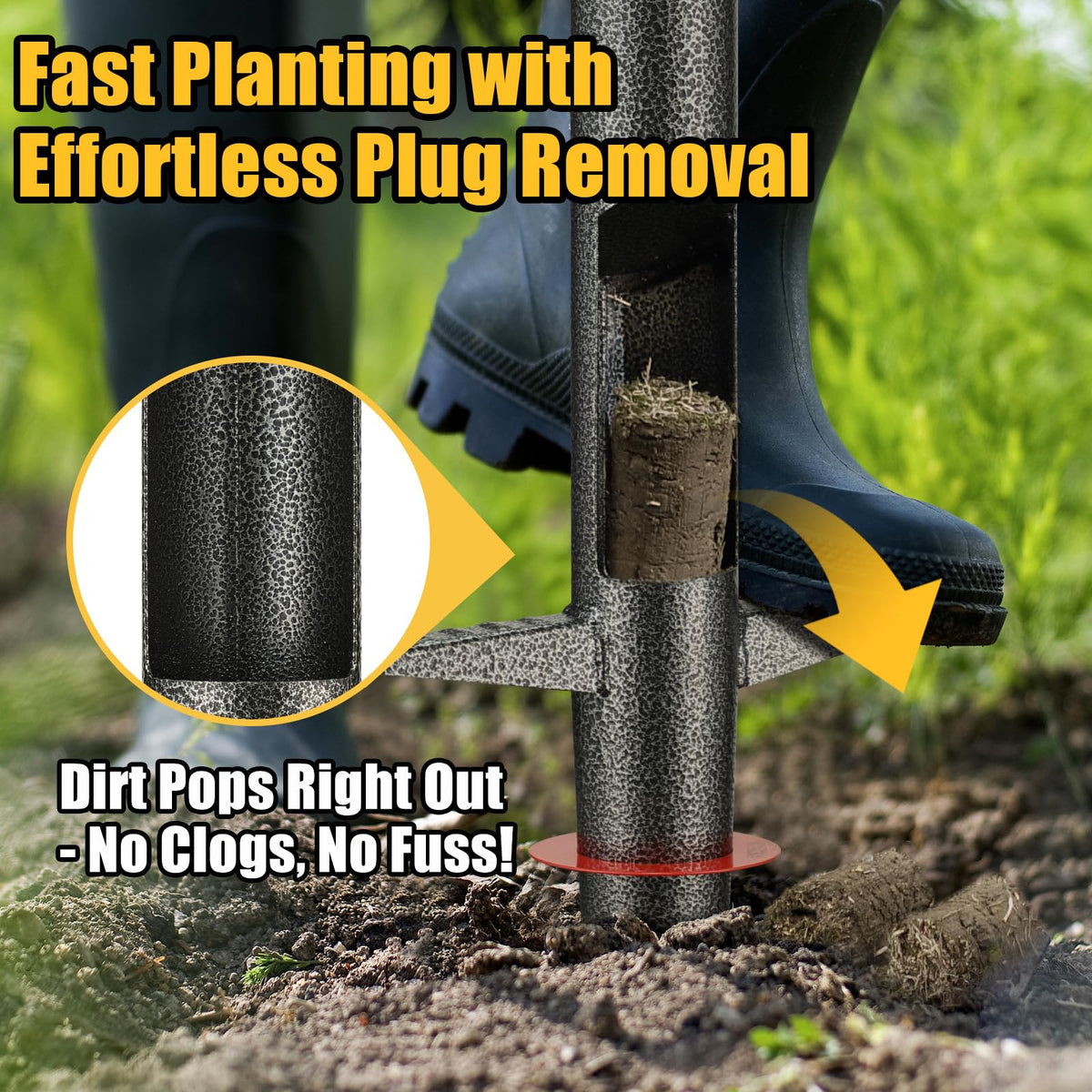 HANGMAICOME auto plug eject speeds up quick, clean soil plug removal