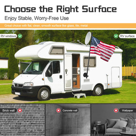 HANGMAICOME camper flag pole kit ideal for tailgates and campsites