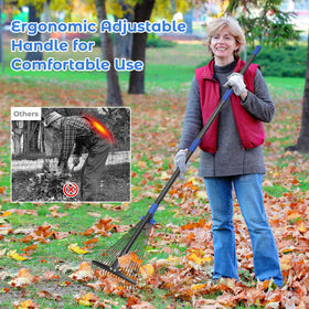 Hangmaicome collapsible rake stores neatly for garage or trunk