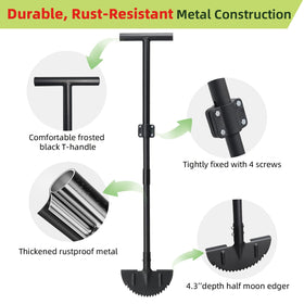 Hangmaicome edger assembly guide shown for fast, easy setup.
