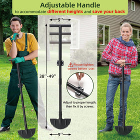 Hangmaicome stainless-steel edger built to last through tough soil and roots.