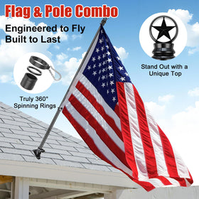 Hangmaicome 3x5 embroidered US flag preserves rich color in sun and rain