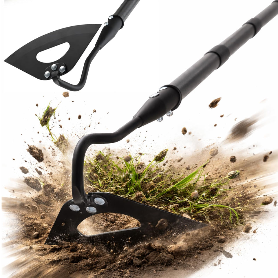 HANGMAICOME garden hoe weeder with hollow blade for root-level weed removal.