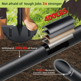 Hangmaicome edger T-handle ergonomic grip for comfortable leverage during edging.