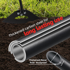 HANGMAICOME heavy-duty carbon steel build resists wear during weeding.