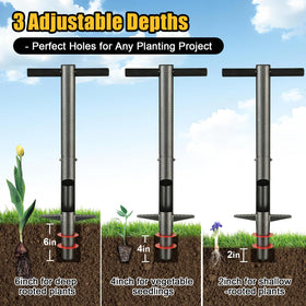 HANGMAICOME dual-foot pedal provides stable digging with no wobble